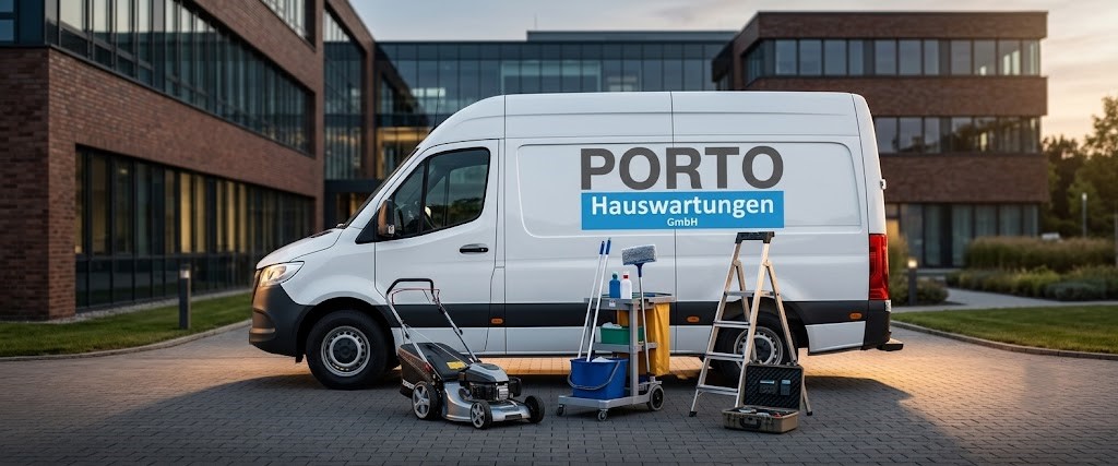 Porto Hauswartungen Familienbetrieb, Fahrzeug mit Ausrüstung